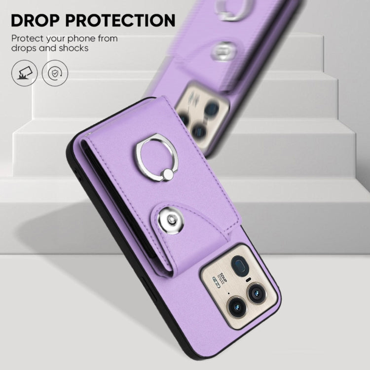 For Motorola Edge 50 Ultra EU Version Organ Card Bag Ring Holder Phone Case