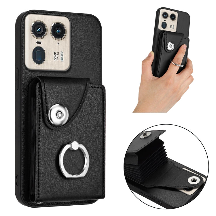 For Motorola Edge 50 Ultra EU Version Organ Card Bag Ring Holder Phone Case