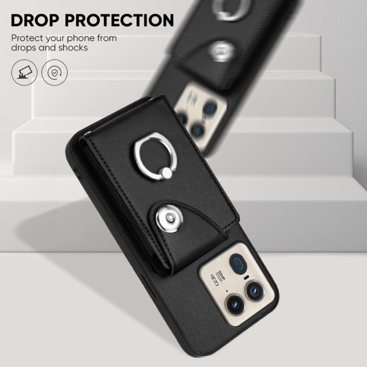 For Motorola Edge 50 Ultra EU Version Organ Card Bag Ring Holder Phone Case