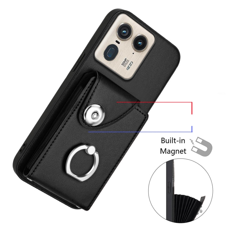 For Motorola Edge 50 Ultra EU Version Organ Card Bag Ring Holder Phone Case