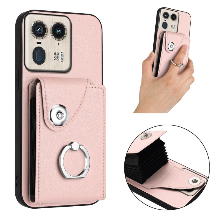 For Motorola Edge 50 Ultra EU Version Organ Card Bag Ring Holder Phone Case