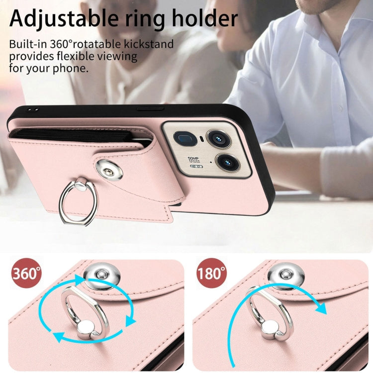 For Motorola Edge 50 Ultra EU Version Organ Card Bag Ring Holder Phone Case