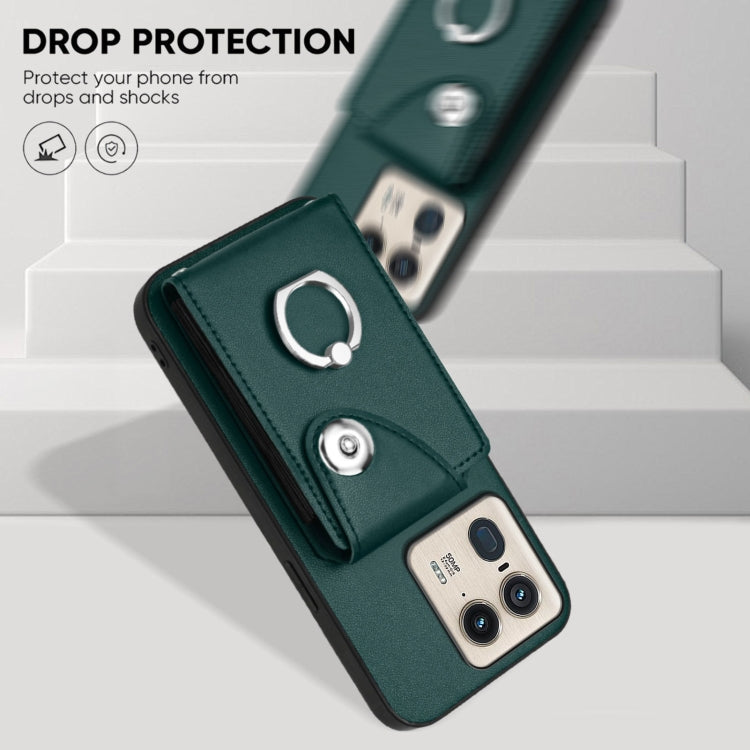 For Motorola Edge 50 Ultra EU Version Organ Card Bag Ring Holder Phone Case