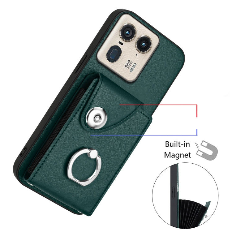 For Motorola Edge 50 Ultra EU Version Organ Card Bag Ring Holder Phone Case