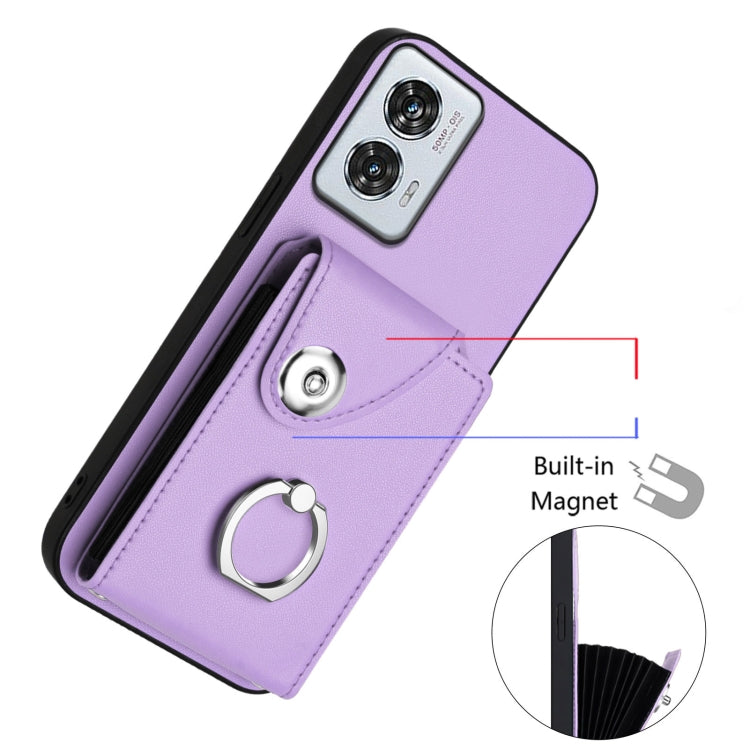 For Motorola Edge 50 Fusion Global Organ Card Bag Ring Holder Phone Case