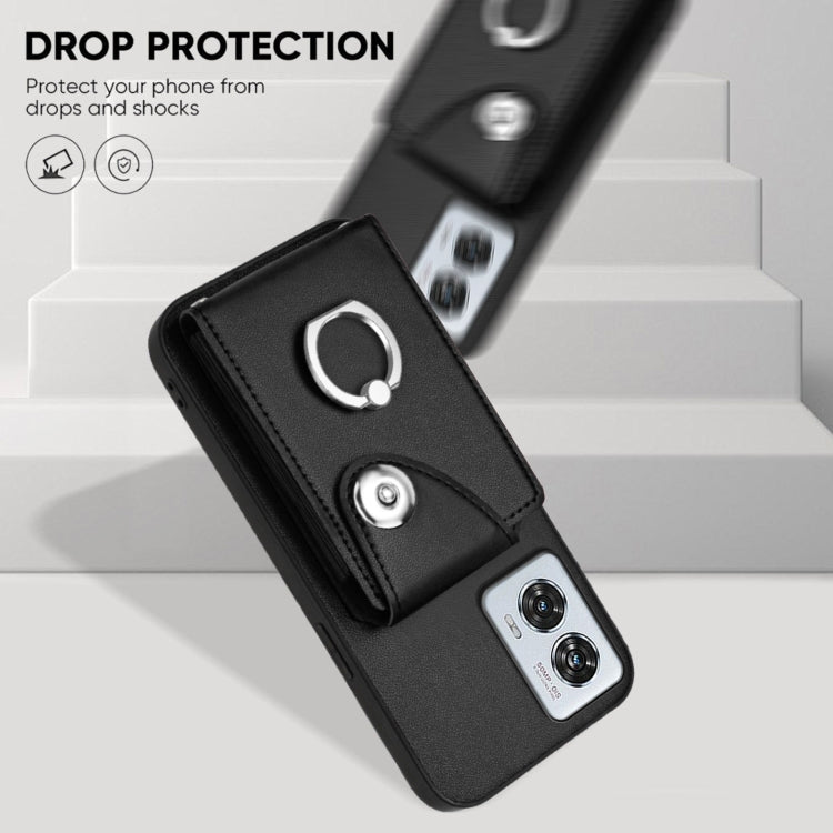 For Motorola Edge 50 Fusion Global Organ Card Bag Ring Holder Phone Case