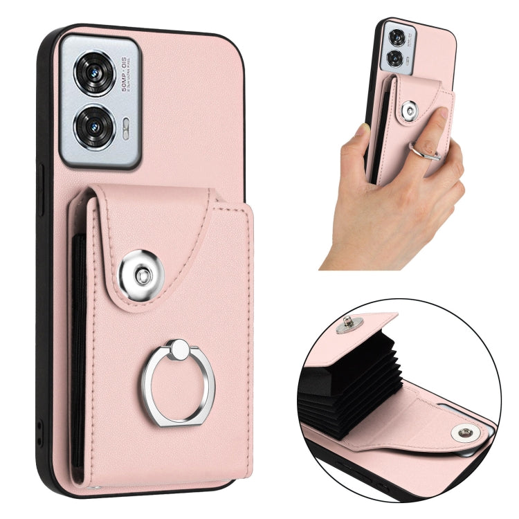 For Motorola Edge 50 Fusion Global Organ Card Bag Ring Holder Phone Case