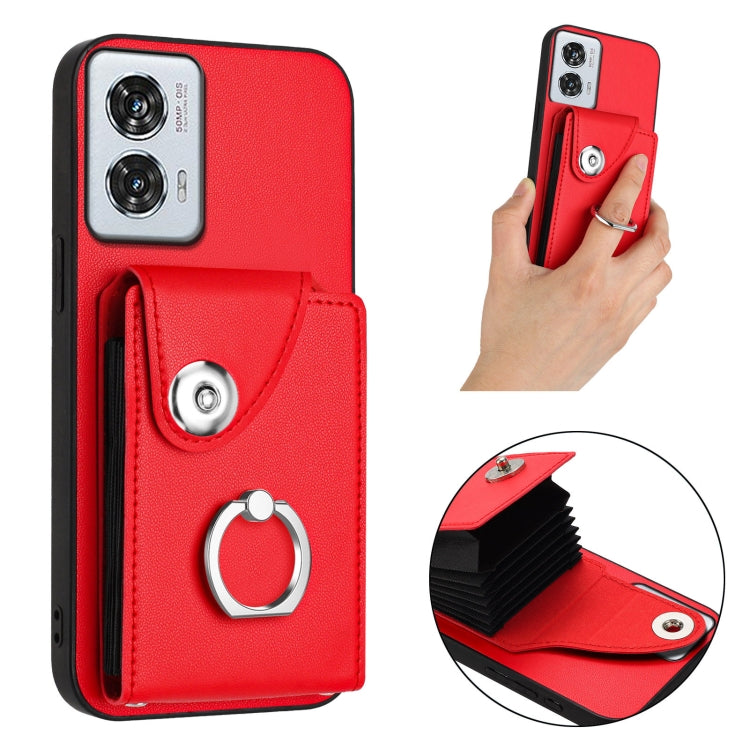 For Motorola Edge 50 Fusion Global Organ Card Bag Ring Holder Phone Case