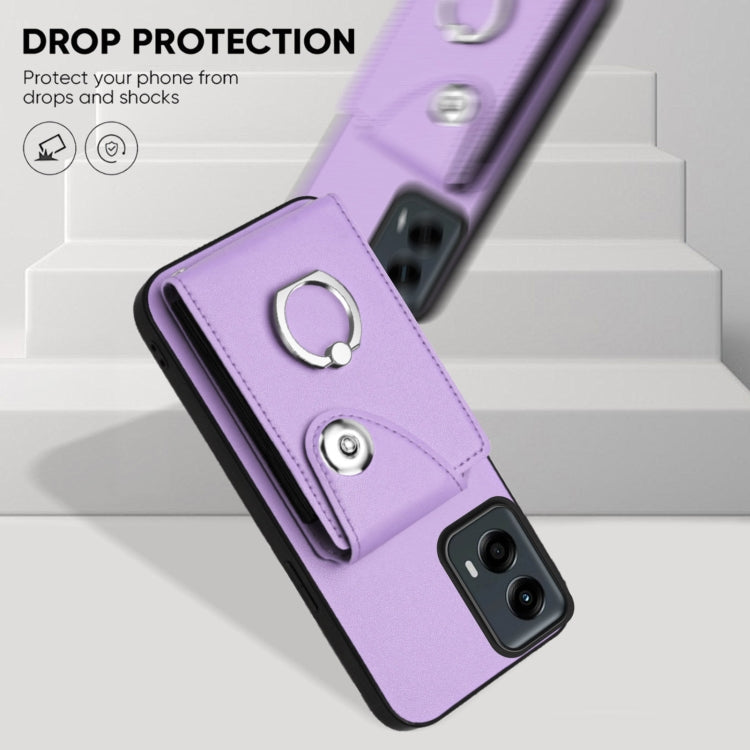 For Motorola Moto G 5G 2024 Organ Card Bag Ring Holder Phone Case