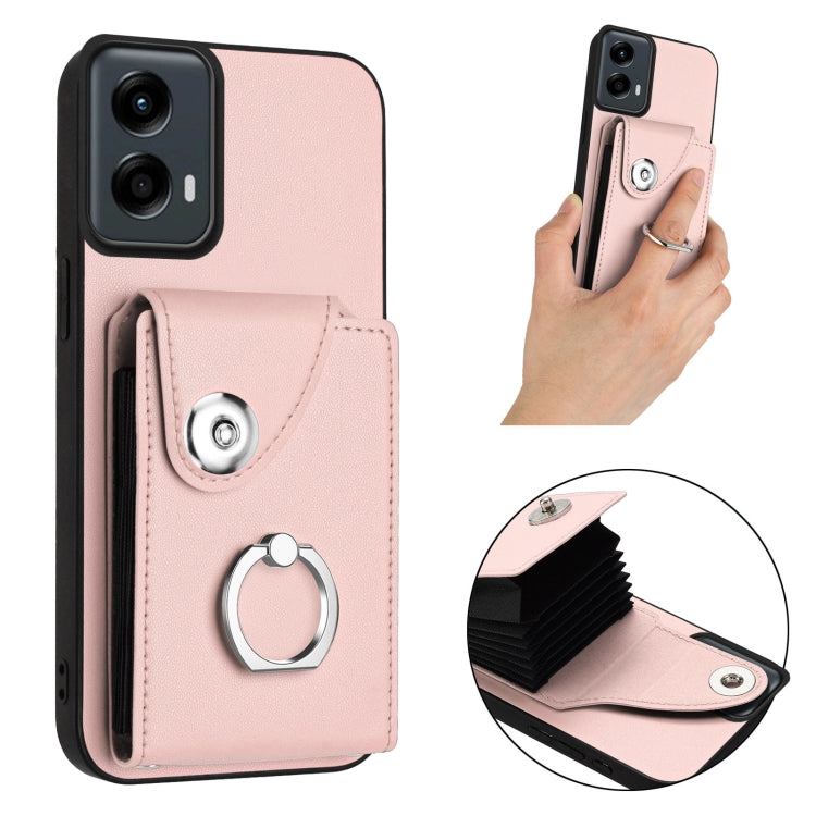 For Motorola Moto G 5G 2024 Organ Card Bag Ring Holder Phone Case