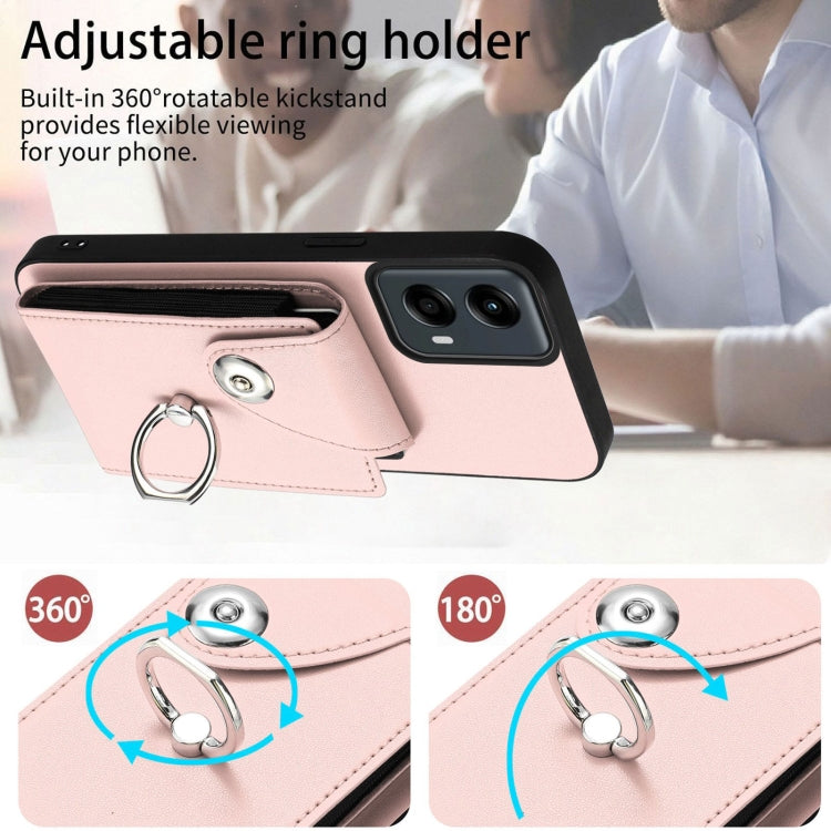For Motorola Moto G 5G 2024 Organ Card Bag Ring Holder Phone Case