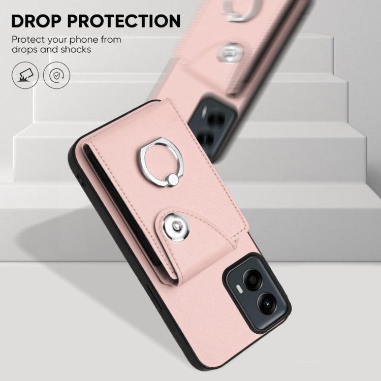 For Motorola Moto G 5G 2024 Organ Card Bag Ring Holder Phone Case