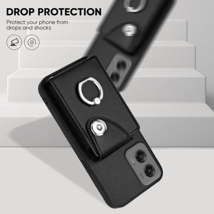 For Motorola Moto G Stylus 5G 2024 Organ Card Bag Ring Holder Phone Case