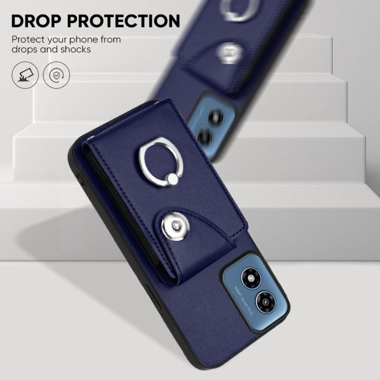 For Motorola Moto G Play 2024 5G Organ Card Bag Ring Holder Phone Case