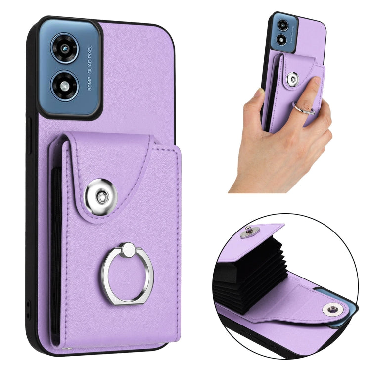 For Motorola Moto G Play 2024 5G Organ Card Bag Ring Holder Phone Case