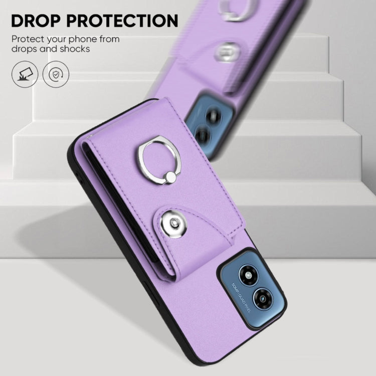 For Motorola Moto G Play 2024 5G Organ Card Bag Ring Holder Phone Case
