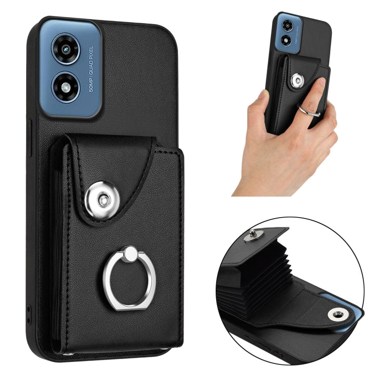 For Motorola Moto G Play 2024 5G Organ Card Bag Ring Holder Phone Case