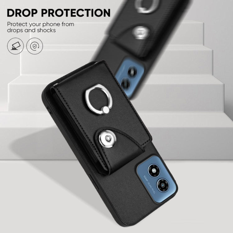 For Motorola Moto G Play 2024 5G Organ Card Bag Ring Holder Phone Case