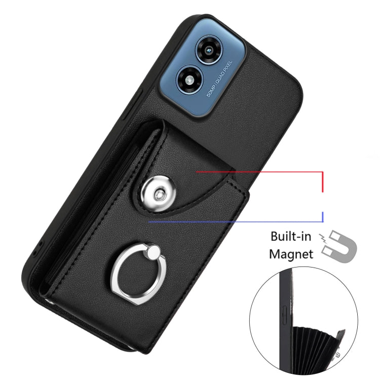 For Motorola Moto G Play 2024 5G Organ Card Bag Ring Holder Phone Case