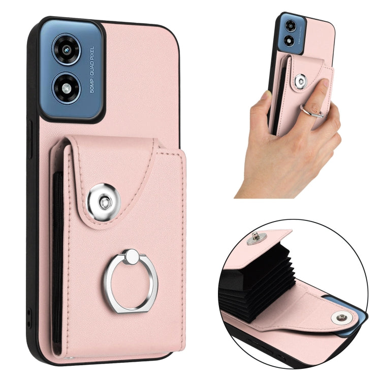 For Motorola Moto G Play 2024 5G Organ Card Bag Ring Holder Phone Case