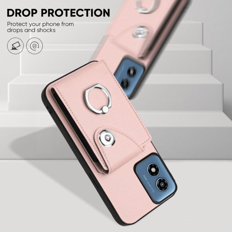 For Motorola Moto G Play 2024 5G Organ Card Bag Ring Holder Phone Case