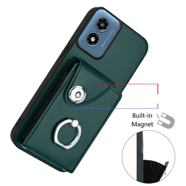 For Motorola Moto G Play 2024 5G Organ Card Bag Ring Holder Phone Case