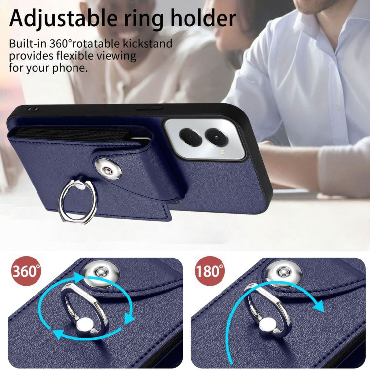 For Motorola Moto G Power 2024 5G Organ Card Bag Ring Holder Phone Case