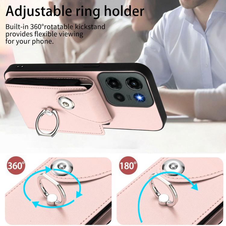 For Motorola Edge 60 Stylus Organ Card Bag Ring Holder Phone Case