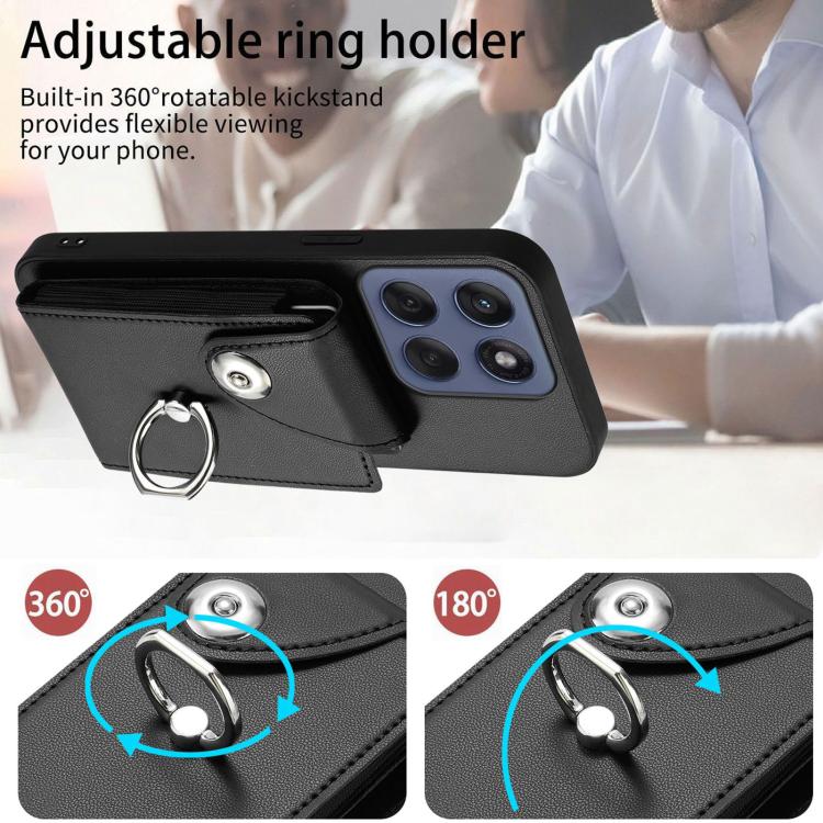 For Motorola Edge 60 Fusion / Edge 60 Organ Card Bag Ring Holder Phone Case
