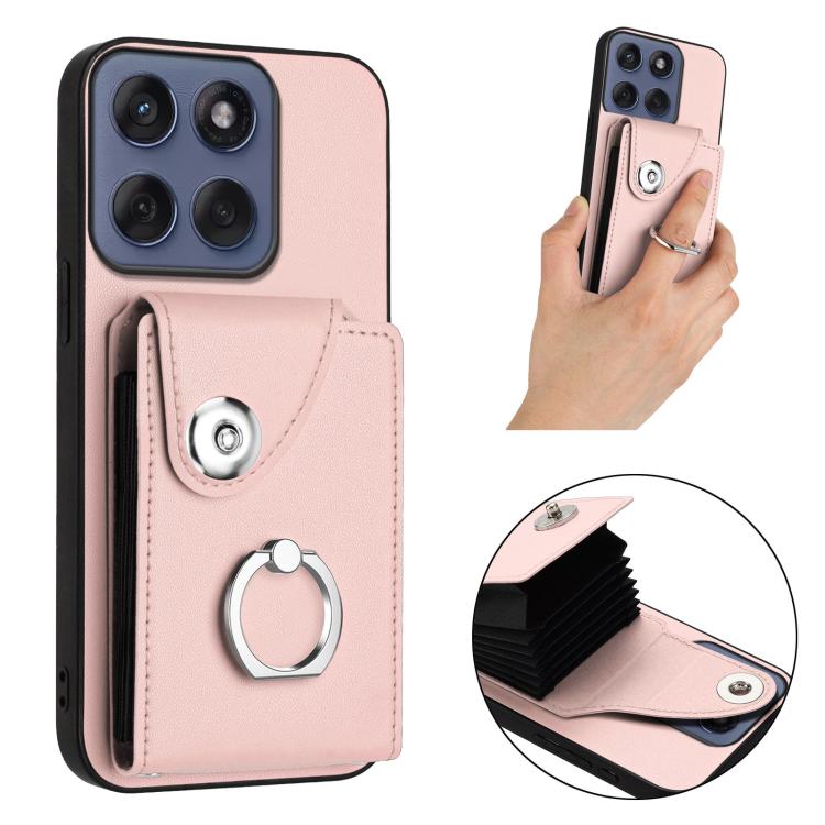 For Motorola Edge 60 Fusion / Edge 60 Organ Card Bag Ring Holder Phone Case