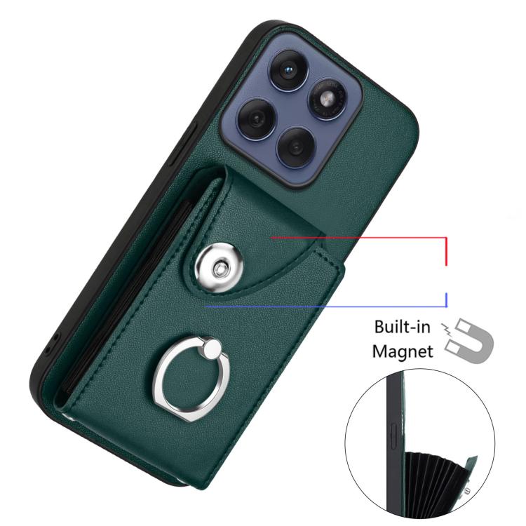 For Motorola Edge 60 Fusion / Edge 60 Organ Card Bag Ring Holder Phone Case