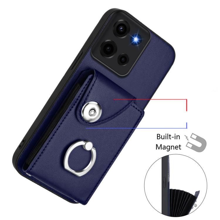 For Motorola Moto G 5G 2025 Organ Card Bag Ring Holder Phone Case