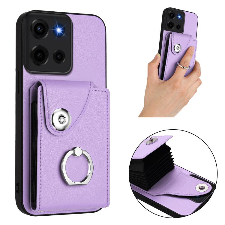 For Motorola Moto G 5G 2025 Organ Card Bag Ring Holder Phone Case