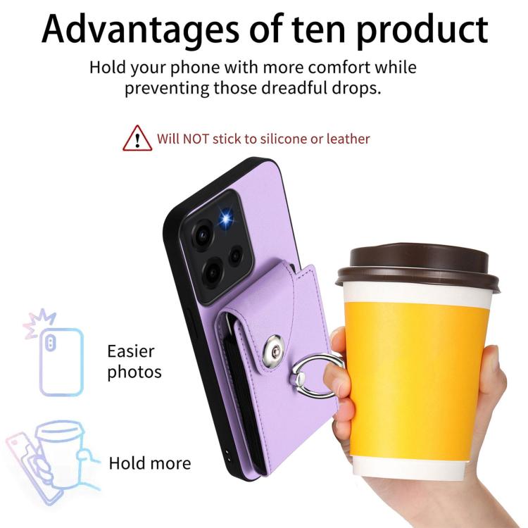 For Motorola Moto G 5G 2025 Organ Card Bag Ring Holder Phone Case