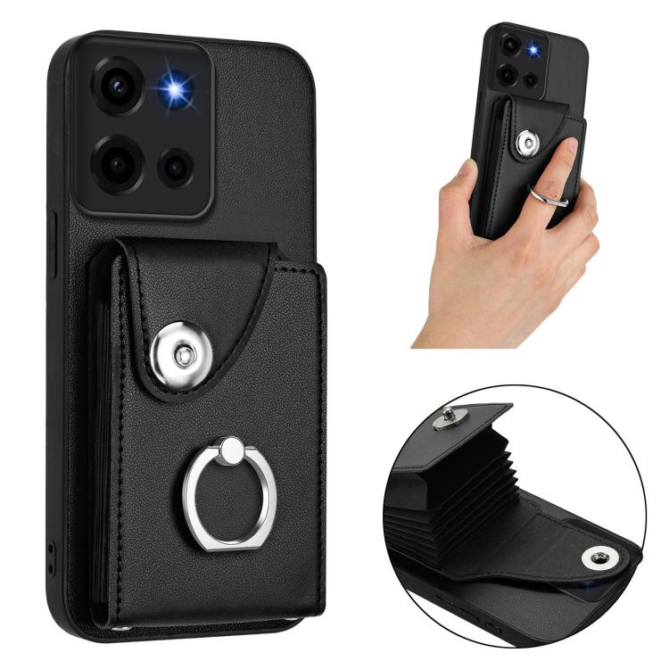 For Motorola Moto G 5G 2025 Organ Card Bag Ring Holder Phone Case