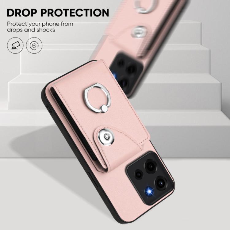 For Motorola Moto G 5G 2025 Organ Card Bag Ring Holder Phone Case