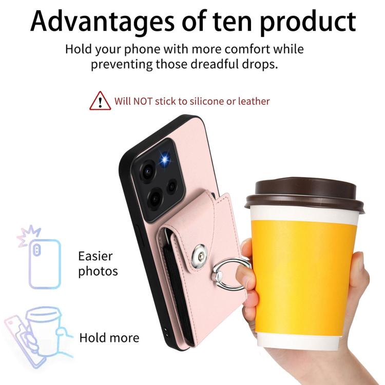 For Motorola Moto G 5G 2025 Organ Card Bag Ring Holder Phone Case