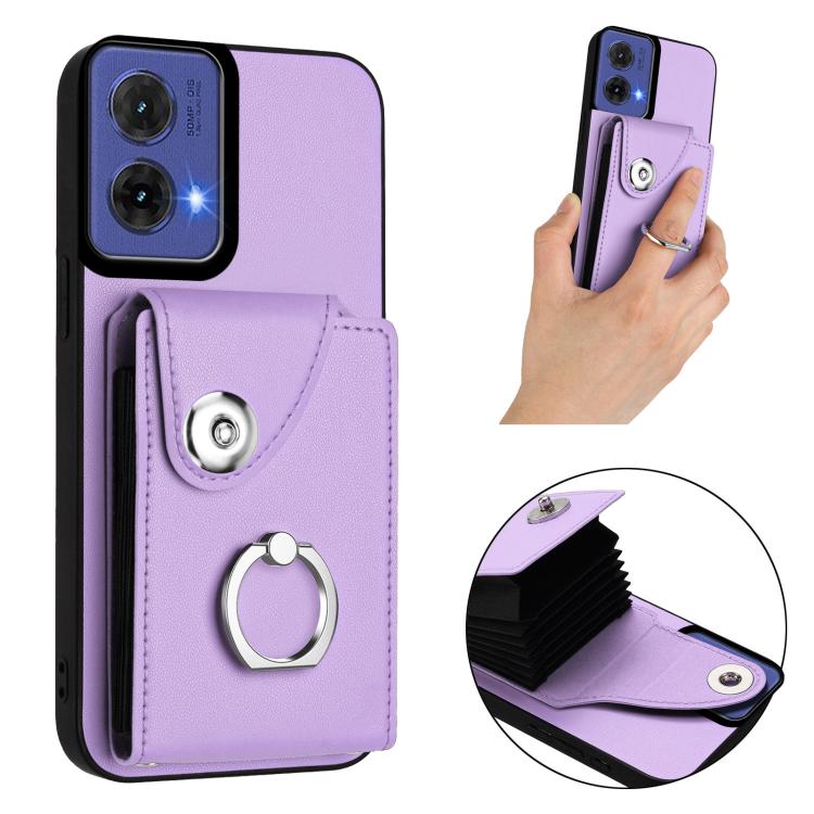 For Motorola Moto G85 / S50 Neo 5G Organ Card Bag Ring Holder Phone Case