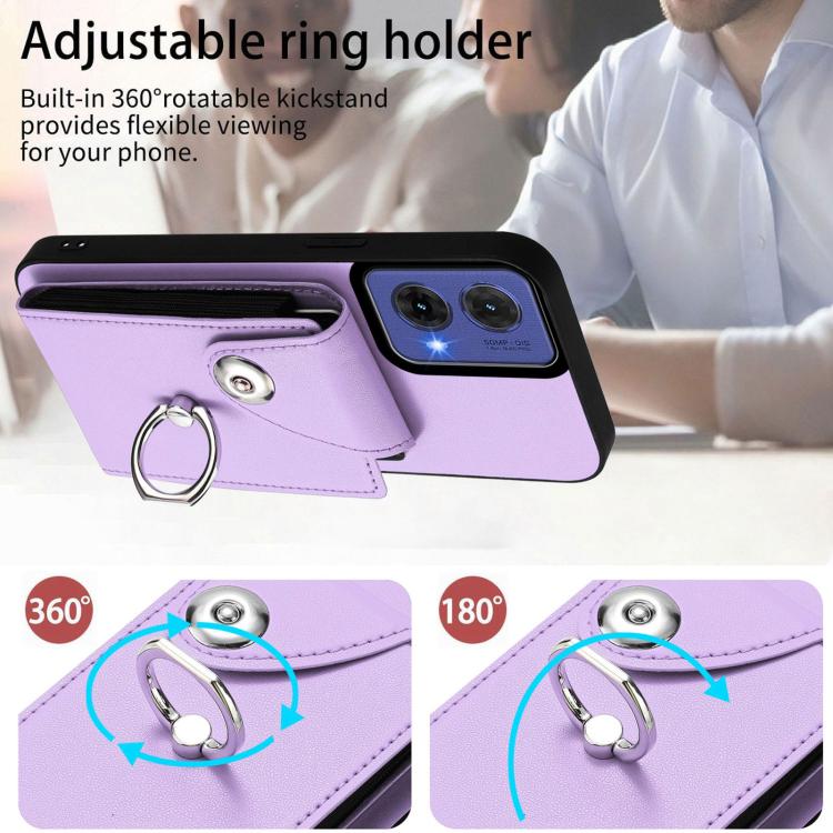 For Motorola Moto G85 / S50 Neo 5G Organ Card Bag Ring Holder Phone Case