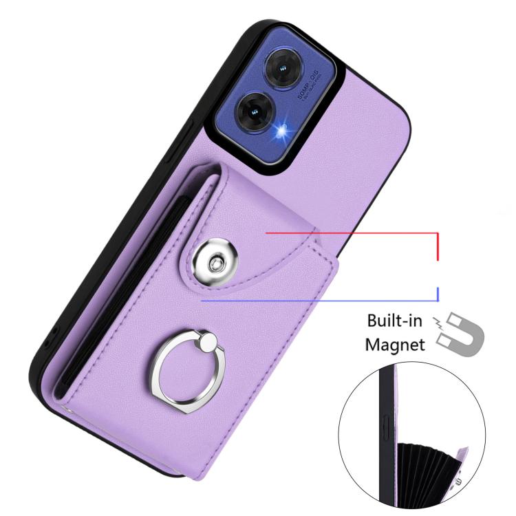 For Motorola Moto G85 / S50 Neo 5G Organ Card Bag Ring Holder Phone Case