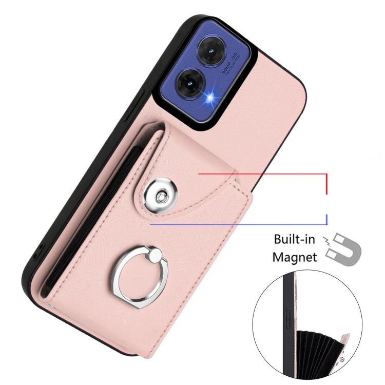 For Motorola Moto G85 / S50 Neo 5G Organ Card Bag Ring Holder Phone Case