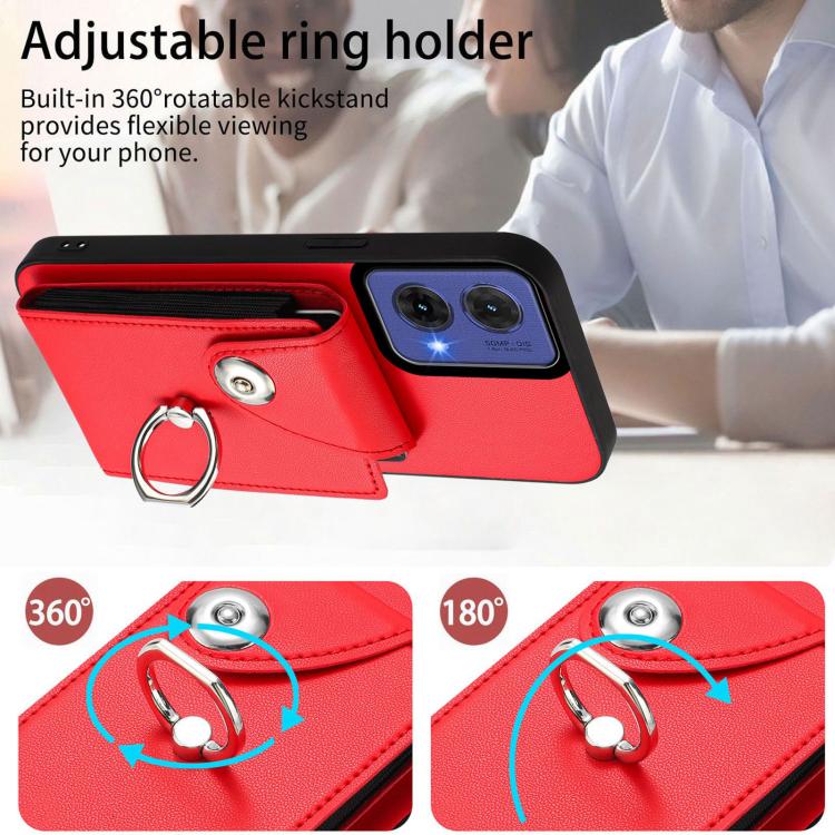 For Motorola Moto G85 / S50 Neo 5G Organ Card Bag Ring Holder Phone Case