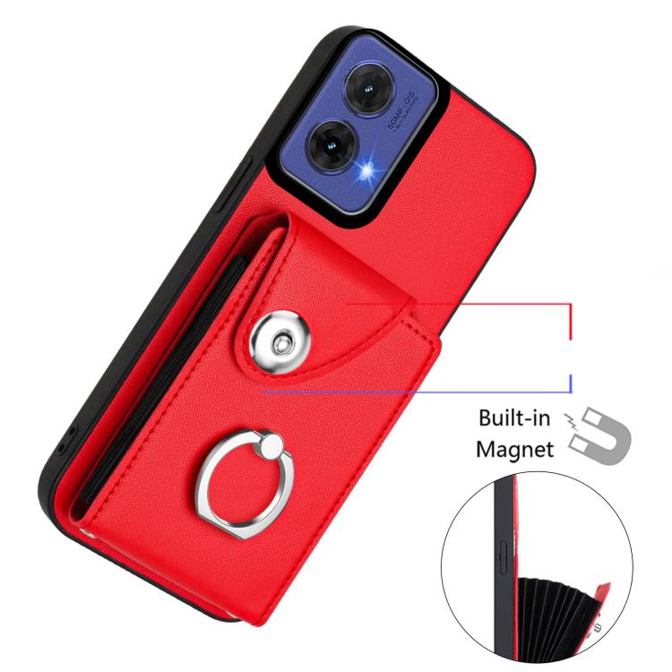 For Motorola Moto G85 / S50 Neo 5G Organ Card Bag Ring Holder Phone Case