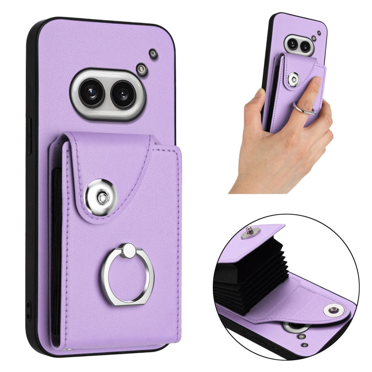 For Nothing Phone 2a Organ Card Bag Ring Holder Phone Case