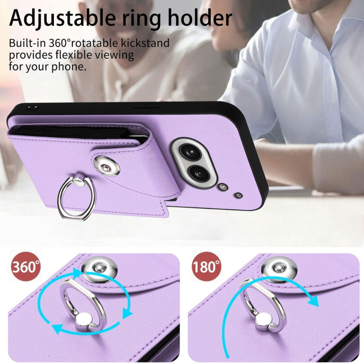 For Nothing Phone 2a Organ Card Bag Ring Holder Phone Case