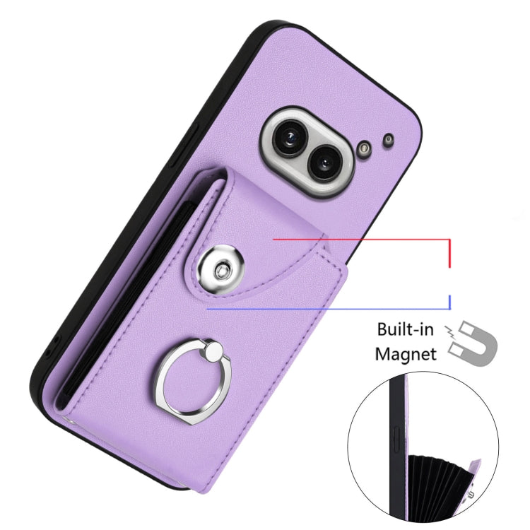 For Nothing Phone 2a Organ Card Bag Ring Holder Phone Case