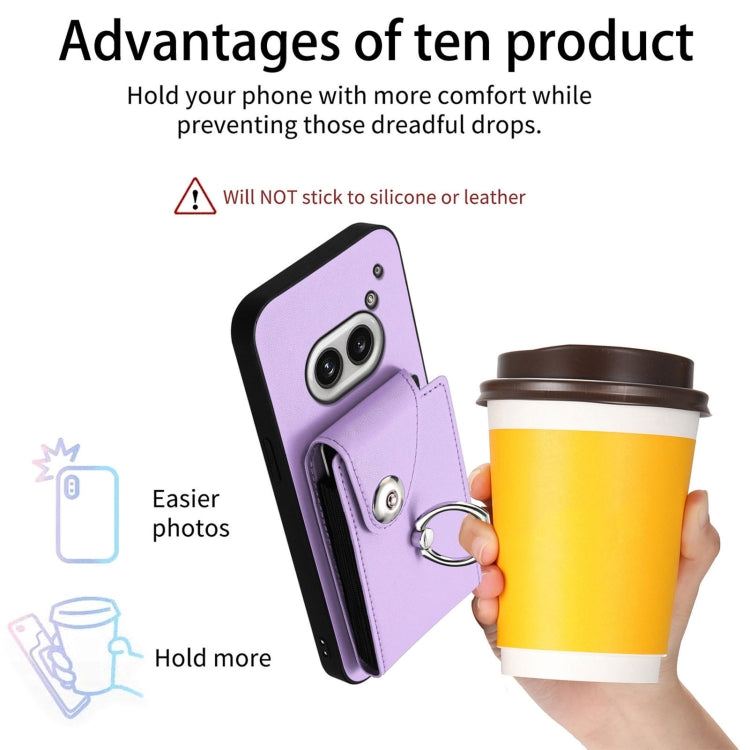For Nothing Phone 2a Organ Card Bag Ring Holder Phone Case