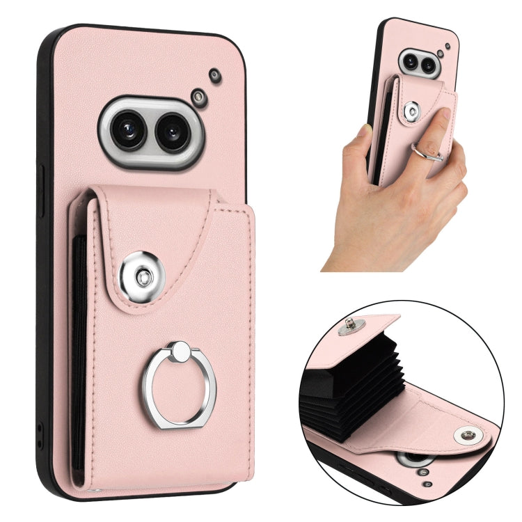 For Nothing Phone 2a Organ Card Bag Ring Holder Phone Case