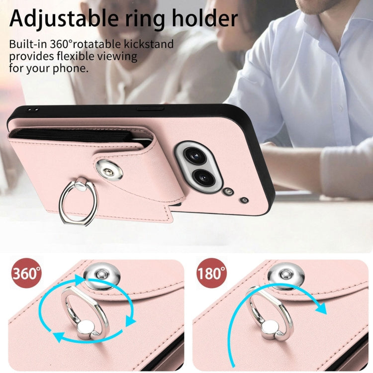 For Nothing Phone 2a Organ Card Bag Ring Holder Phone Case