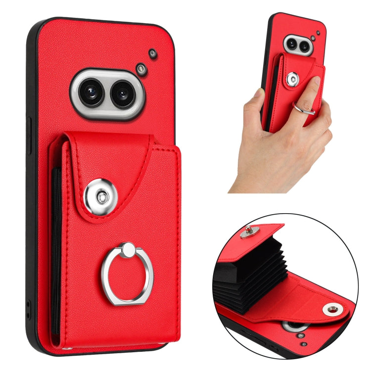 For Nothing Phone 2a Organ Card Bag Ring Holder Phone Case